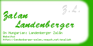 zalan landenberger business card